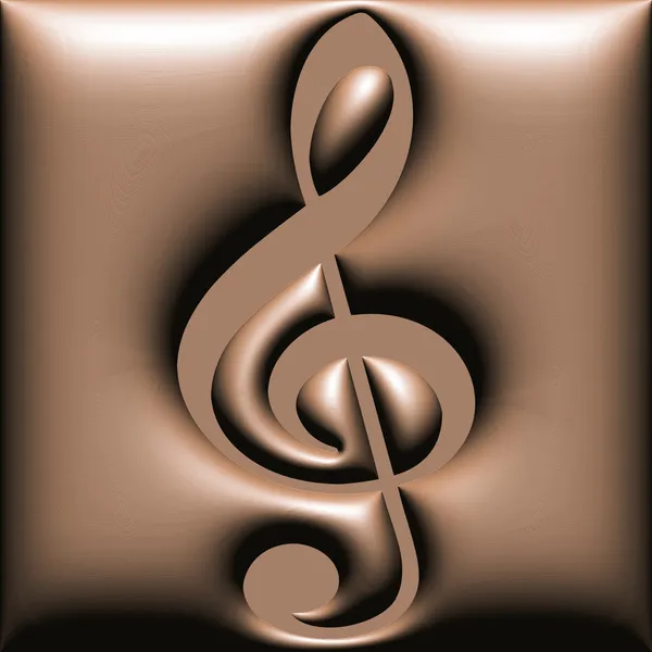 Chocolate treble clef — Stock Photo, Image