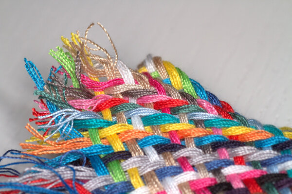 Twisted cotton coloured treads