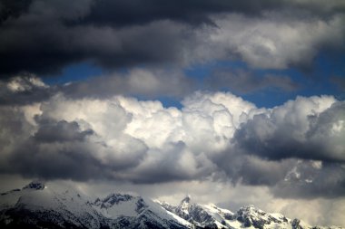 Clouds over the Alps clipart