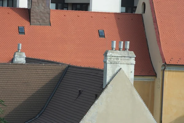 Európai házak hagyományos tetők — Stock Fotó