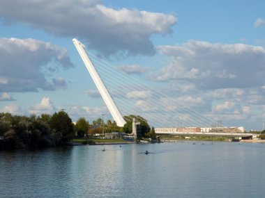 Alamillo bridge in Seville, Spain clipart