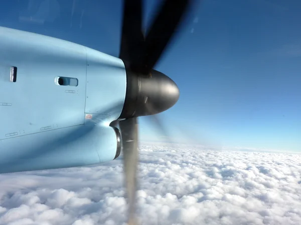 Облака, видимые с самолета — стоковое фото