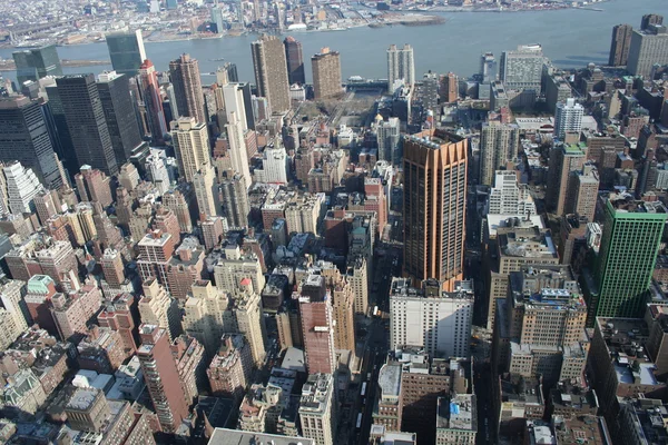 Vista aérea sobre Manhattan — Fotografia de Stock