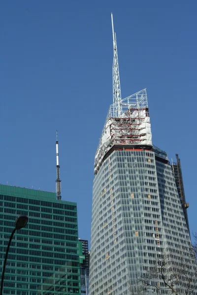 Wolkenkrabber van new york met antennes — Stockfoto