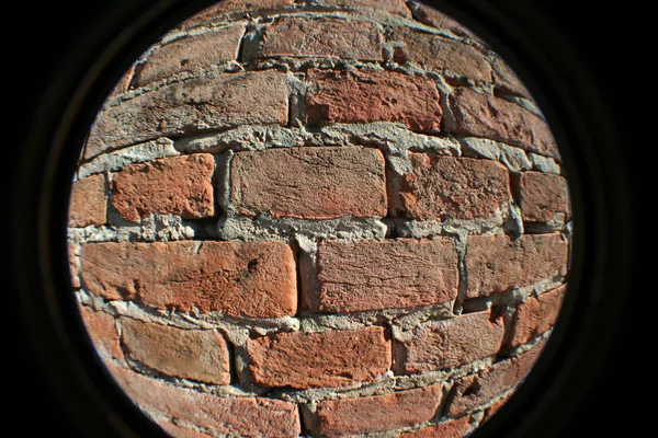 Parede de tijolo fisheye vista — Fotografia de Stock
