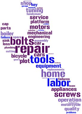 Spanner tag cloud clipart