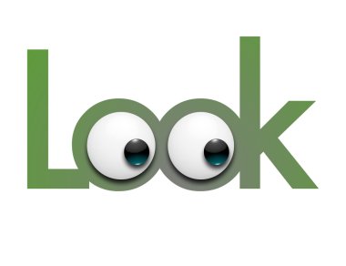Look with eyes clipart