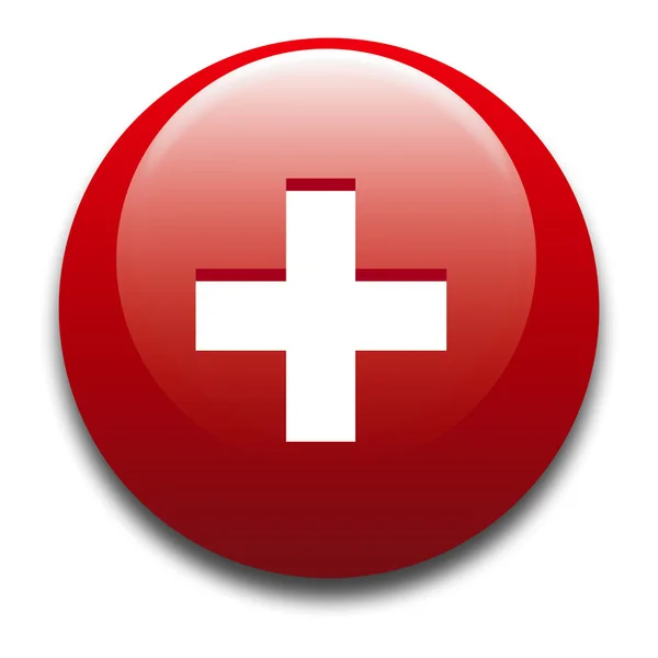 Badge - Swiss flag — Stock Photo, Image