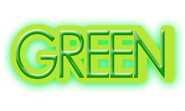 Zielony napis napis ilustracja — Zdjęcie stockowe