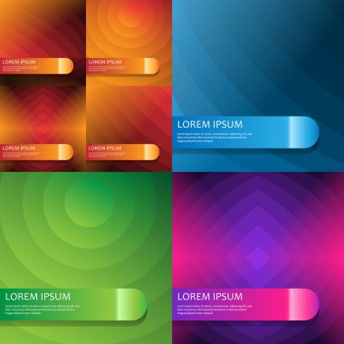 Set of Abstract Business Background with Four Color Variations clipart