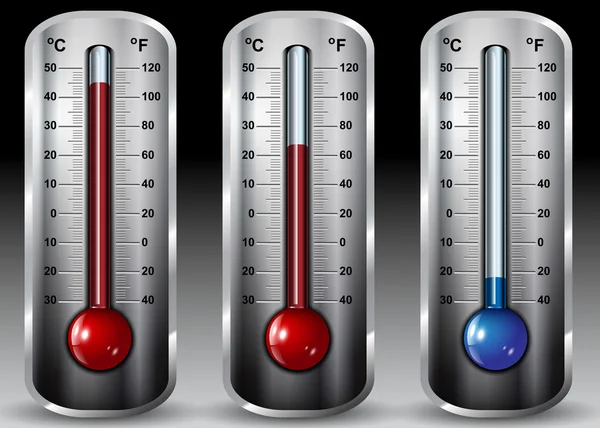 Tam vektör termometre — Stok Vektör