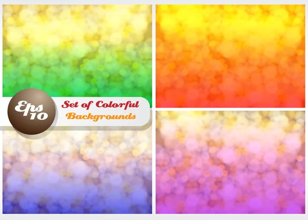 Vector Set of Abstract Colorful Background — Stock Vector