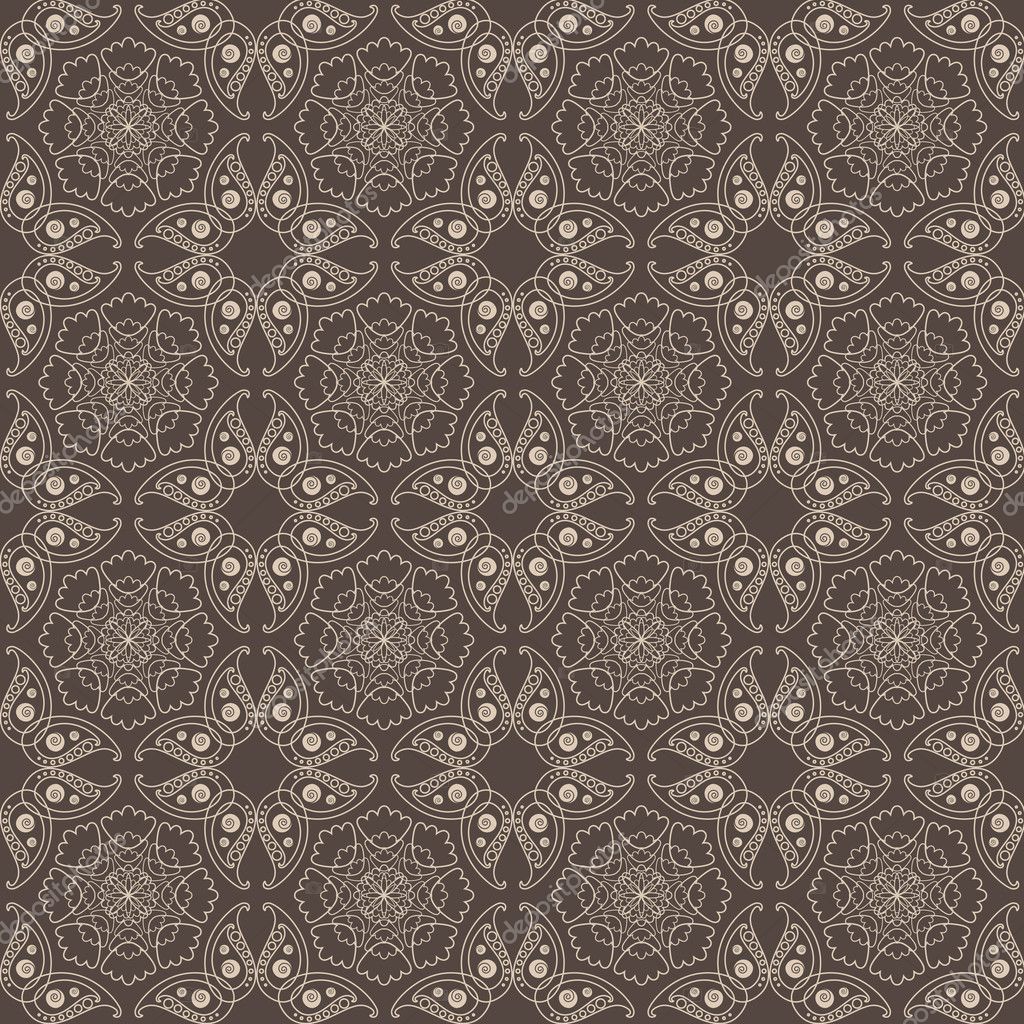 Patrón Floral Vintage Sin Costura Vectorial — Vector De Stock