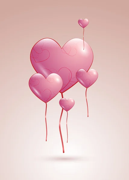 Valentin en forme de coeur vectoriel — Image vectorielle