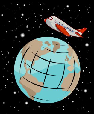 Space trip clipart