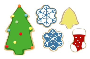 Christmas cookies set clipart