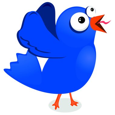 Blue tweeter clipart