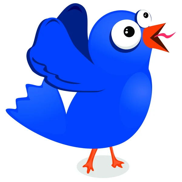 Tweeter azul — Vector de stock