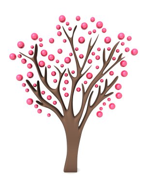 Pink tree clipart