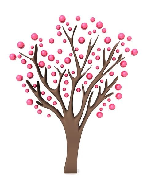 Růžový strom — Stock fotografie