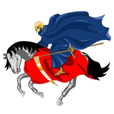 Equestrian of the Apocalypse. Death clipart