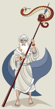 Moses and serpent clipart