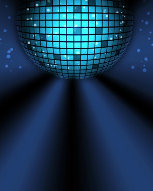 Abstract techno disco magic ball poster clipart