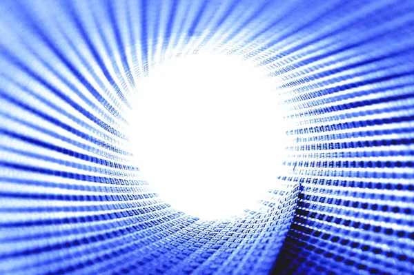 Bright circle light on blue material texture — Stock Photo, Image