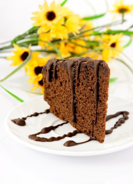 plaka, sarı çiçekler içinde geçmiş doğum gingerbread