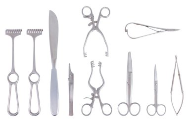 Surgical instruments clipart