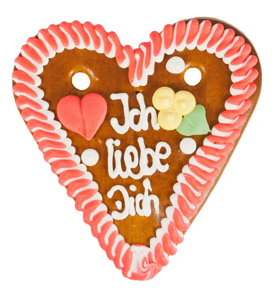 Hati Gingerbread — Stok Foto