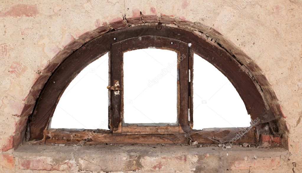 Old semicircular window