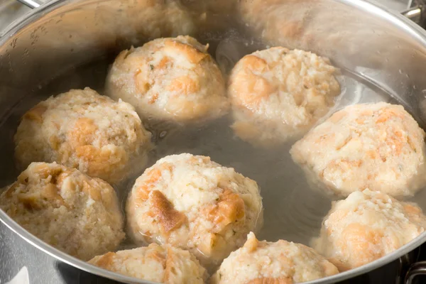 Dumplings in a pot — Stock Photo, Image