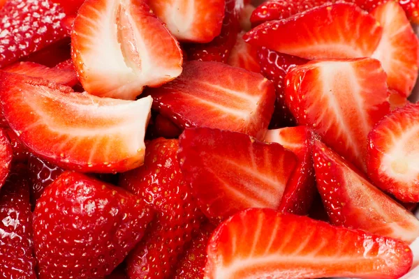 Gehackte Erdbeeren — Stockfoto