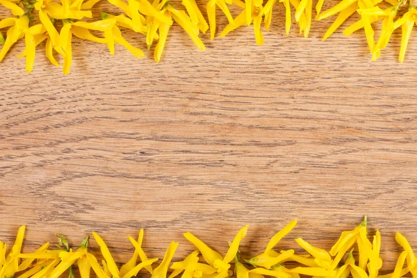Fondo de madera con flores —  Fotos de Stock