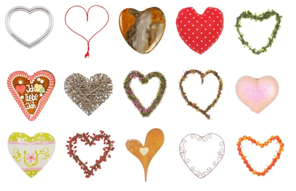 Collection of hearts — Stock Photo, Image