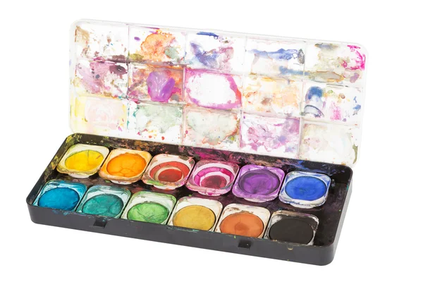 stock image Old paintbox