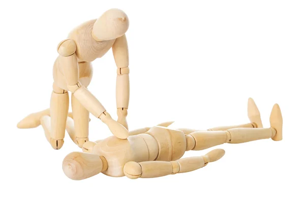 Dřevěné panenky resuscitace — Stock fotografie