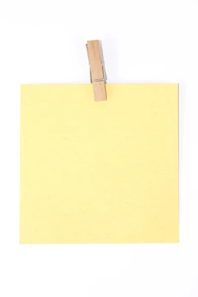 Yellow note — Stock Photo, Image