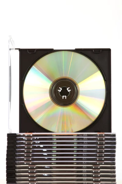 Stapel von Compact Discs — Stockfoto