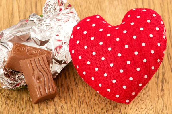 Çikolata ile kalp — Stok fotoğraf