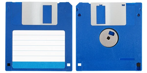 Синий флоппи-диск — стоковое фото