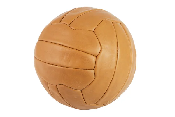 Старый футбольный мяч — стоковое фото