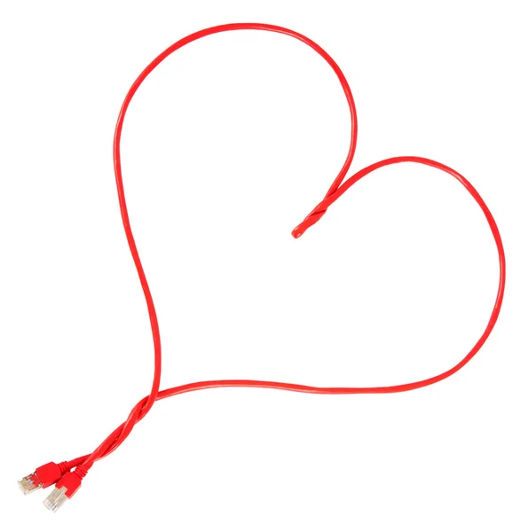 Stock image Heart shaped network cable