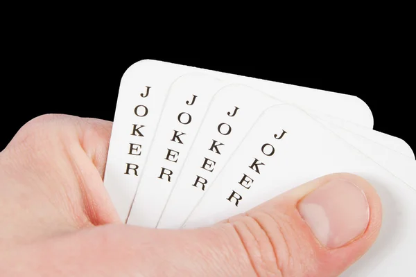 Jogando cartas brincalhões — Fotografia de Stock