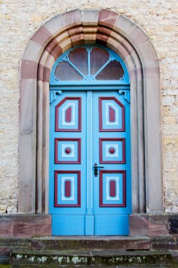 Colorful church door clipart