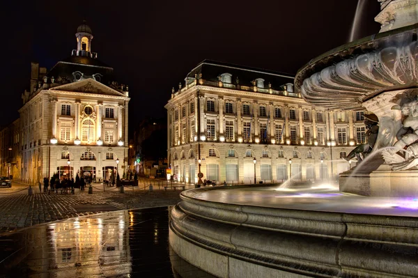 Square of the Bourse, Bordeaux, Aquitaine, France — Stock Photo, Image