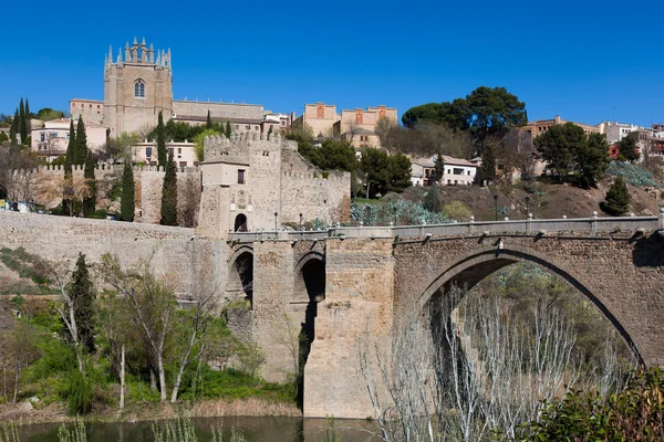 Η γέφυρα του san martin, Τολέδο, castilla la mancha, Ισπανία — Φωτογραφία Αρχείου