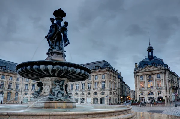 Square of the Bourse, Bordeaux, Aquitaine, France — Stock Photo, Image