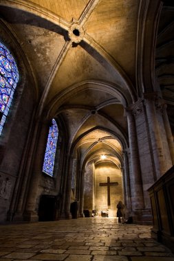 Inside of Chartres Cathedral, Eure y Loir, France clipart